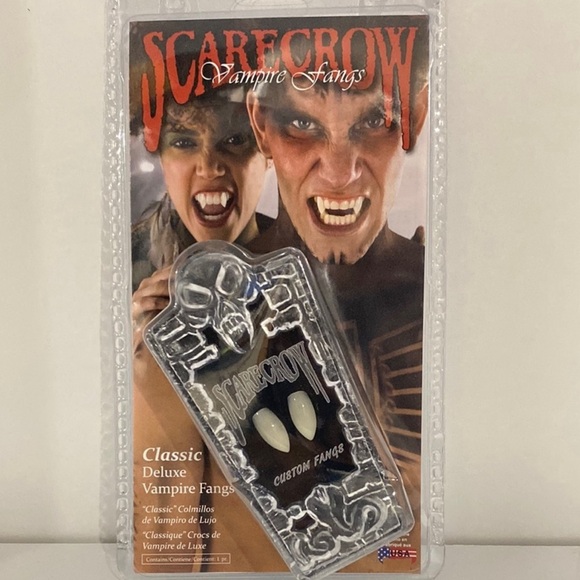 Scarecrow Vampire Fangs Classic Deluxe - Picture 1 of 1